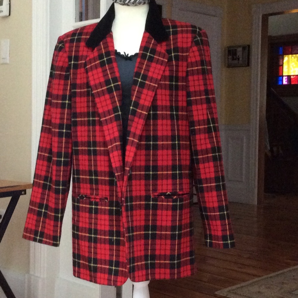 Vintage SAG HARBOR blazer. Wool. Shoulder pads. 12